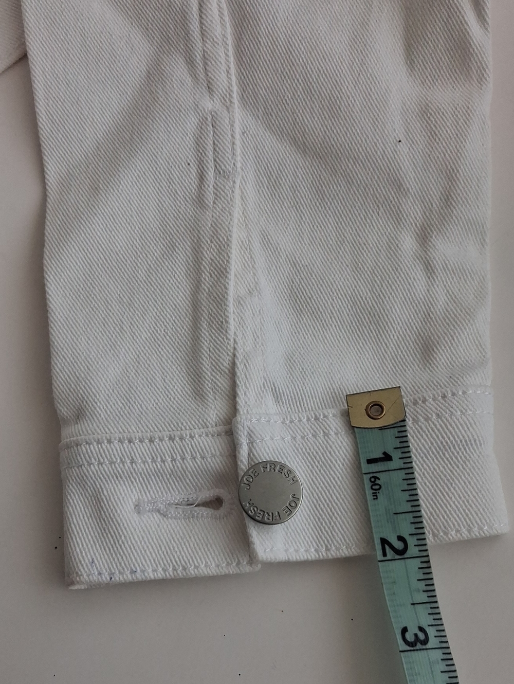Joe Fresh+ Women’s White Denim Button Up Long Sleeve Jacket – Size 1X - Picture 15 of 15